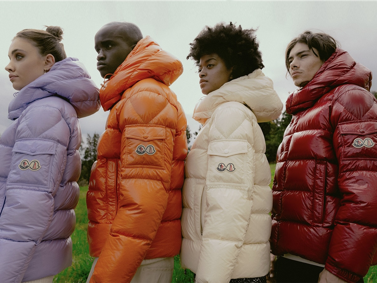 Models in Moncler puffer jackets